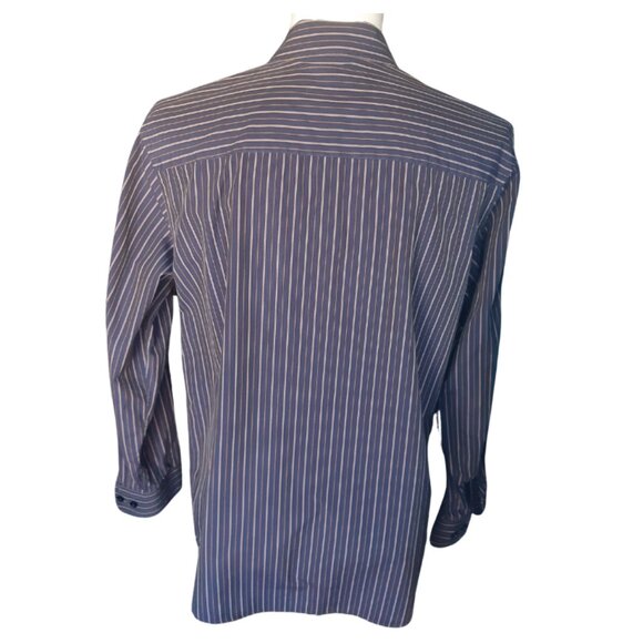 Jones New York SZ M 100% Cotton Men's Striped Button Up Shirt - Picture 2 of 11